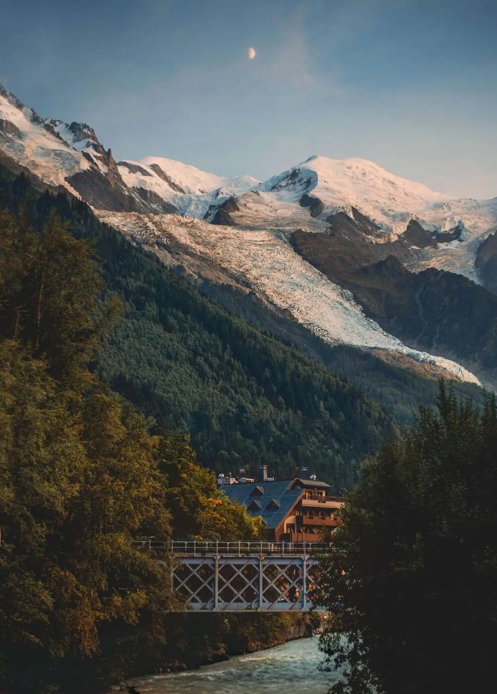 Chamonix valley and the Mont Blanc massif, French Alps