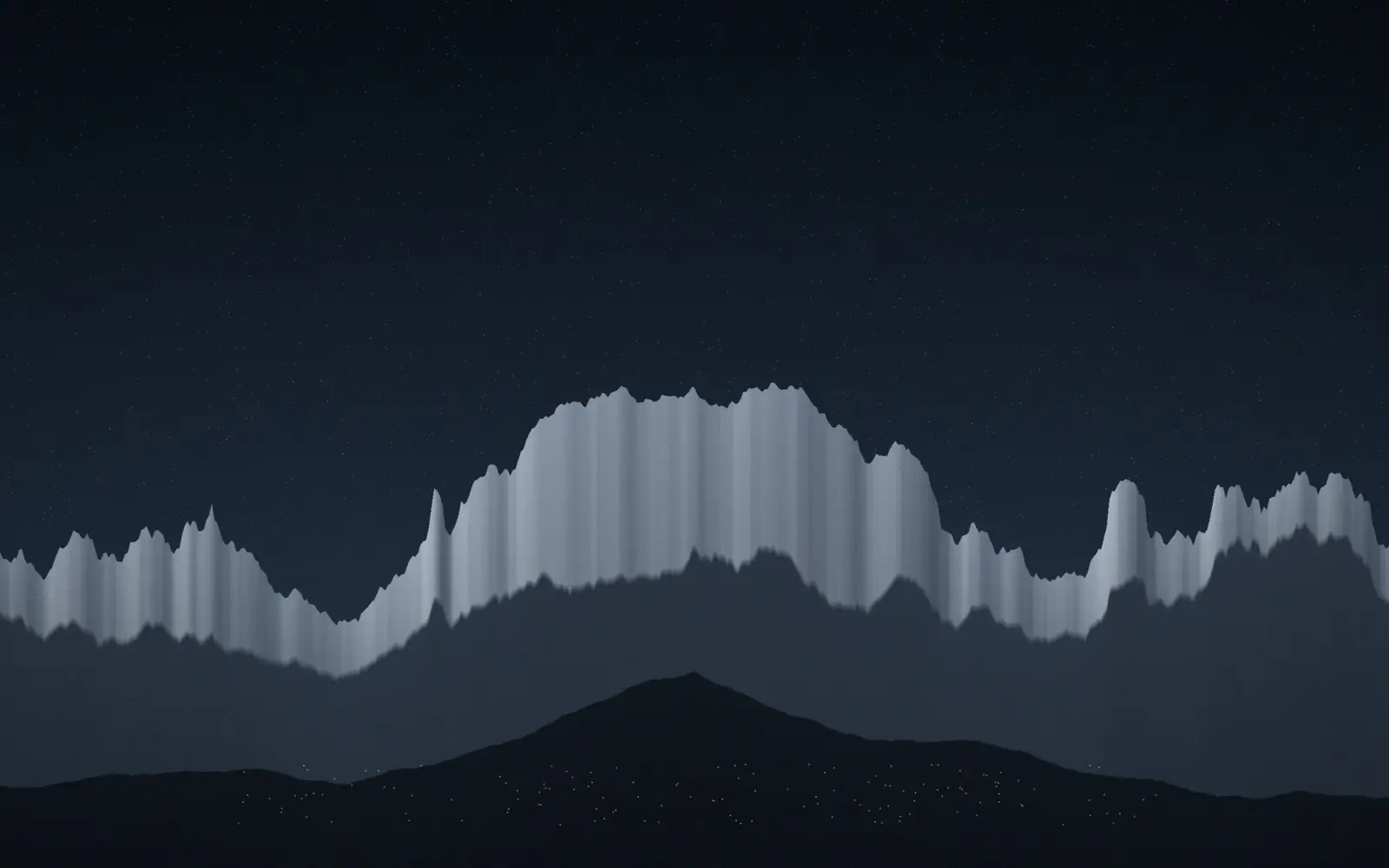 Die Alpen unter einem Sternenhimmel